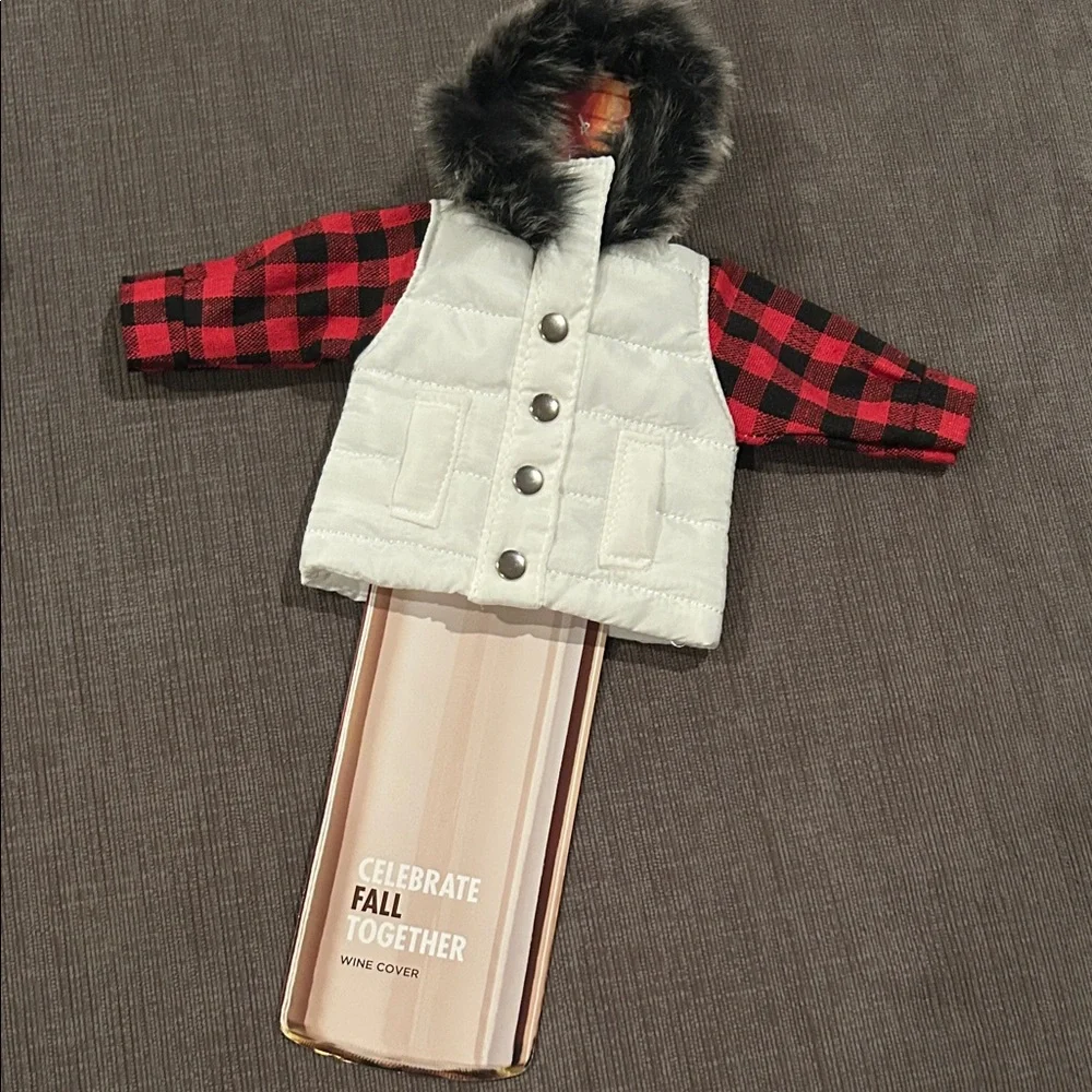 Wine Bottle puffer Jacket outfit NEW